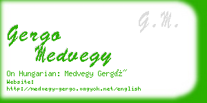 gergo medvegy business card